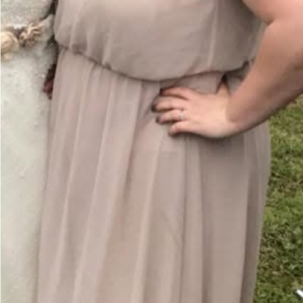 David's Bridal Elegant Cream Dress